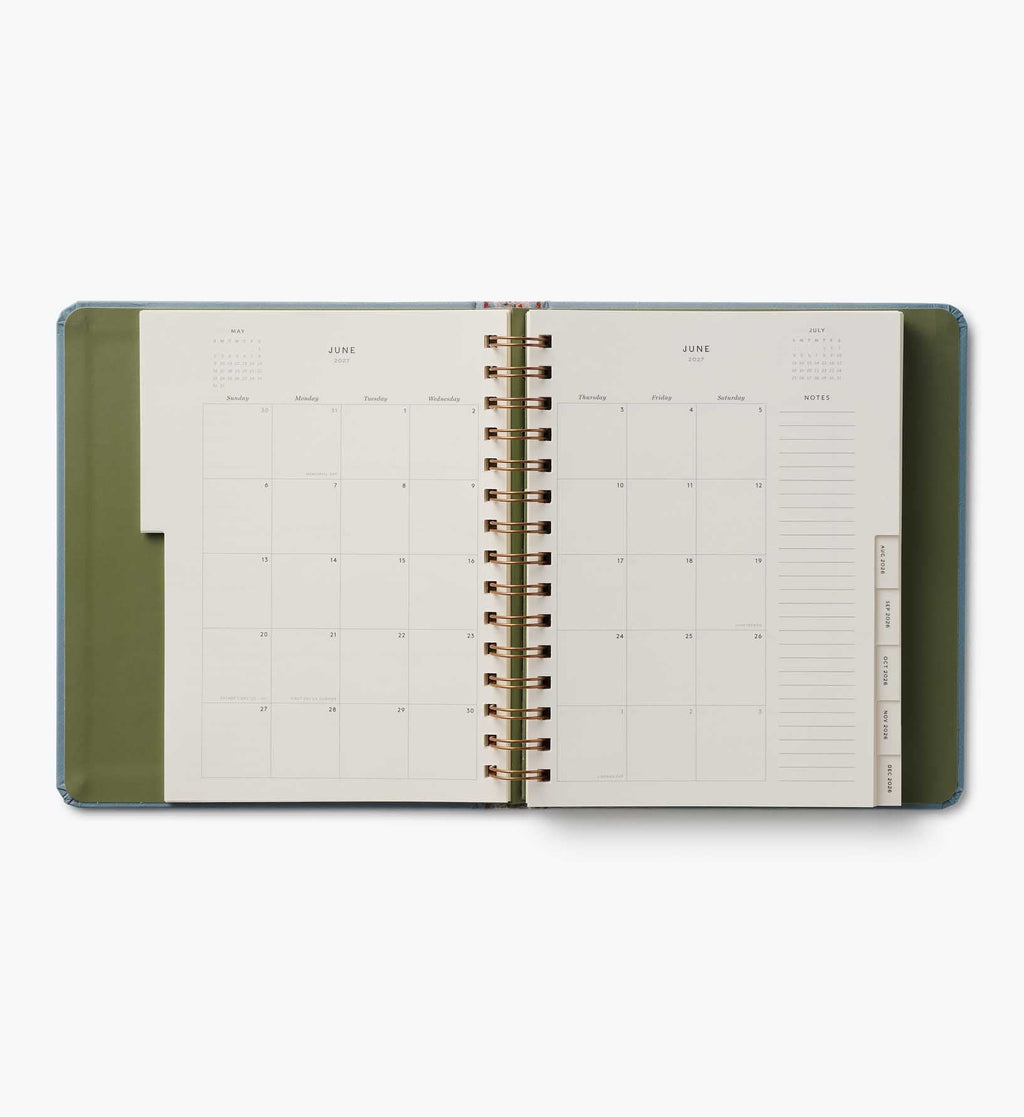 Cloverpaperco™ - 2026-2027 17-Month Academic Covered Spiral Planner - Paisley