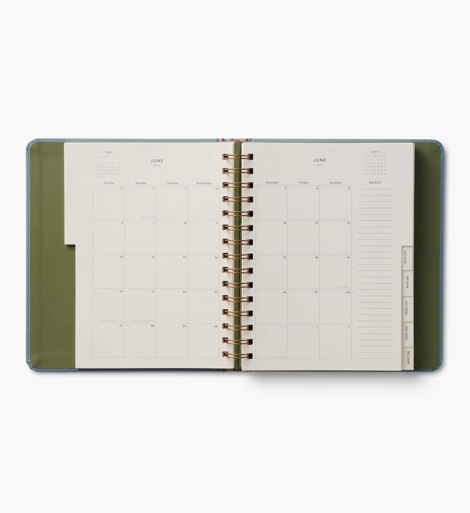 Cloverpaperco™ - 2026-2027 17-Month Academic Covered Spiral Planner - Paisley