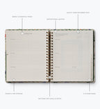 Cloverpaperco™ - 2026-2027 17-Month Academic Hardcover Spiral Planner - Garden Study