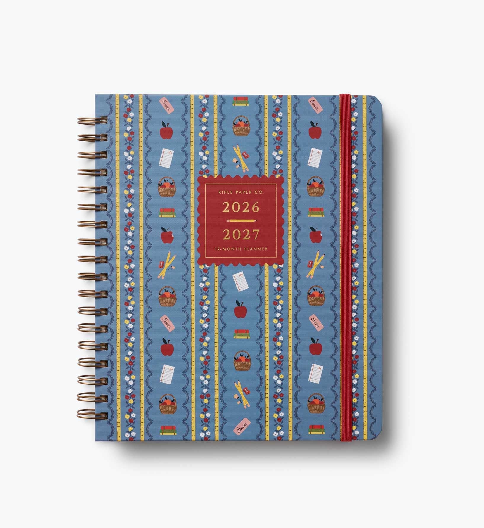 Cloverpaperco™ - 2026-2027 17-Month Academic Hardcover Spiral Planner - Schoolhouse