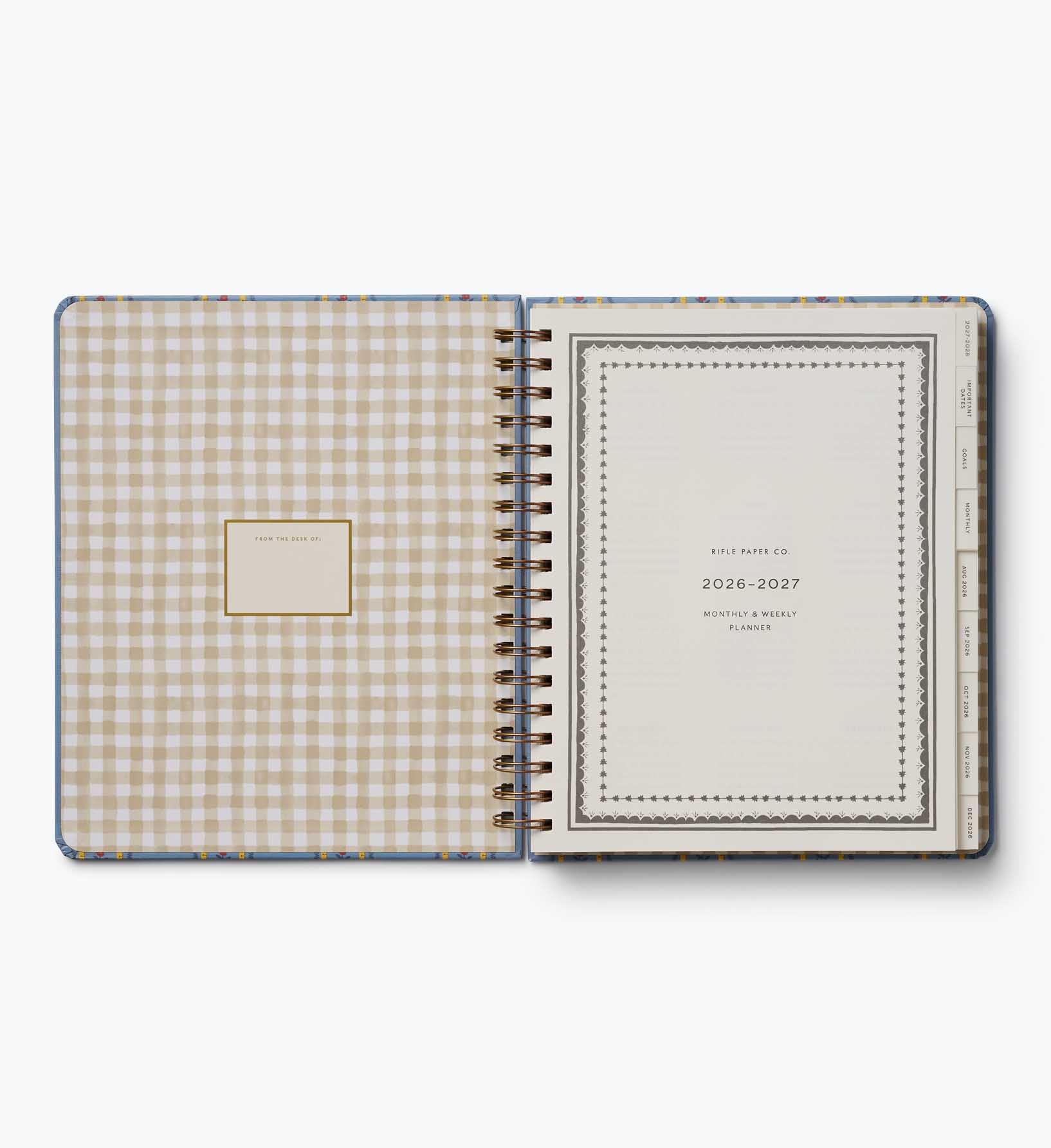 Cloverpaperco™ - 2026-2027 17-Month Academic Hardcover Spiral Planner - Schoolhouse
