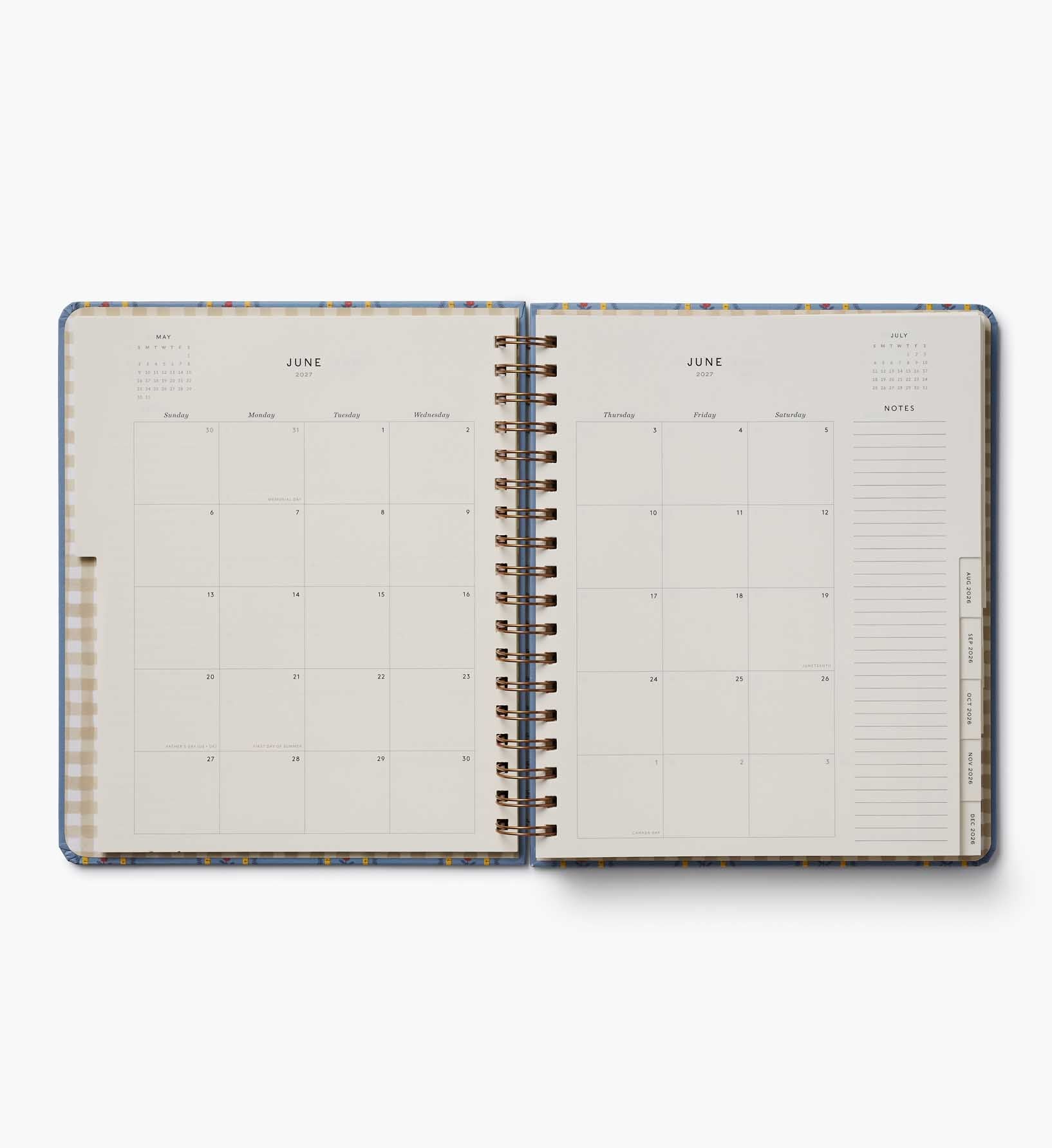 Cloverpaperco™ - 2026-2027 17-Month Academic Hardcover Spiral Planner - Schoolhouse