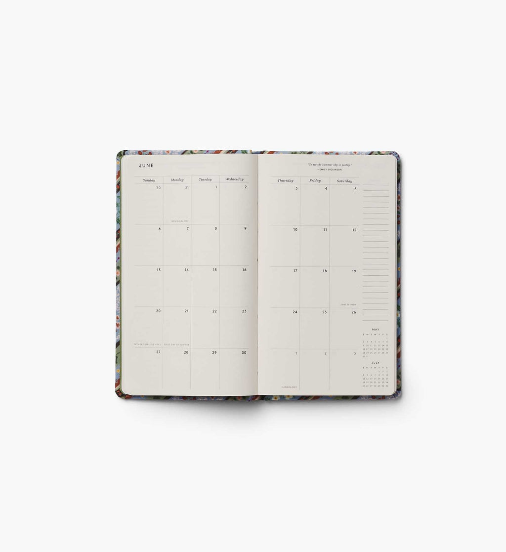 Cloverpaperco™ - 2027 12-Month Hardcover Pocket Planner - Paisley