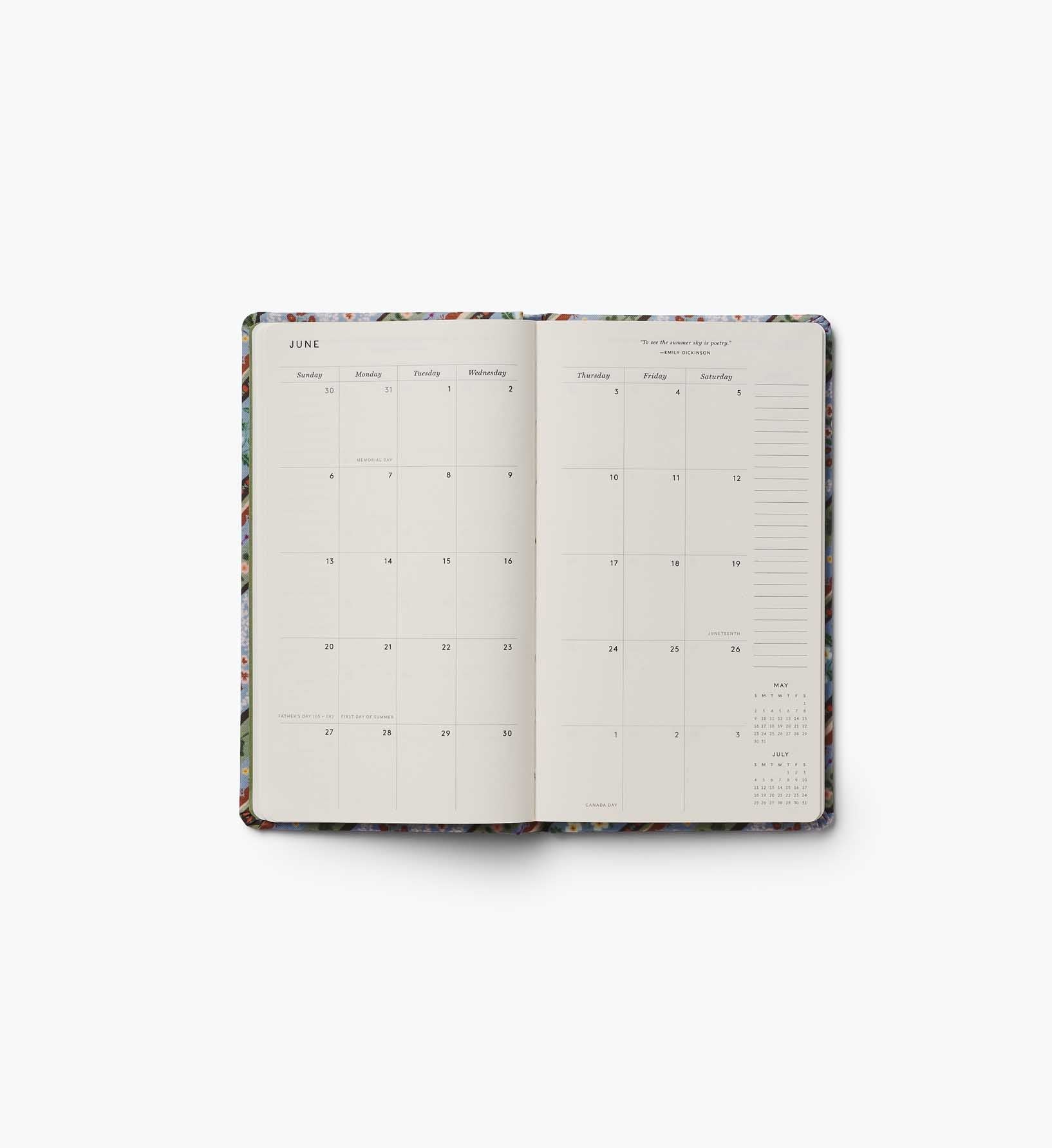 Cloverpaperco™ - 2027 12-Month Hardcover Pocket Planner - Paisley