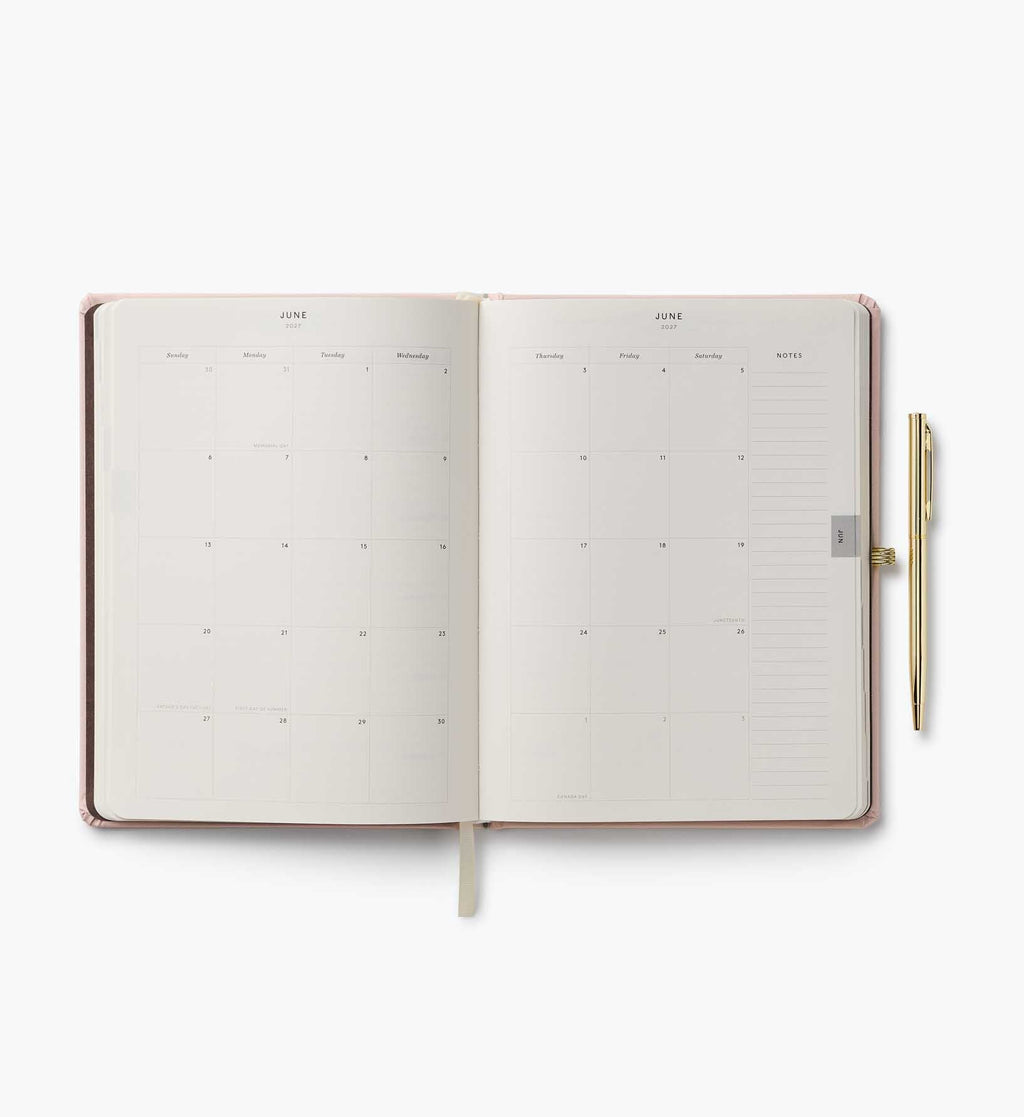 Cloverpaperco™ - 2027 12-Month Hardcover Planner with Pen - Paisley