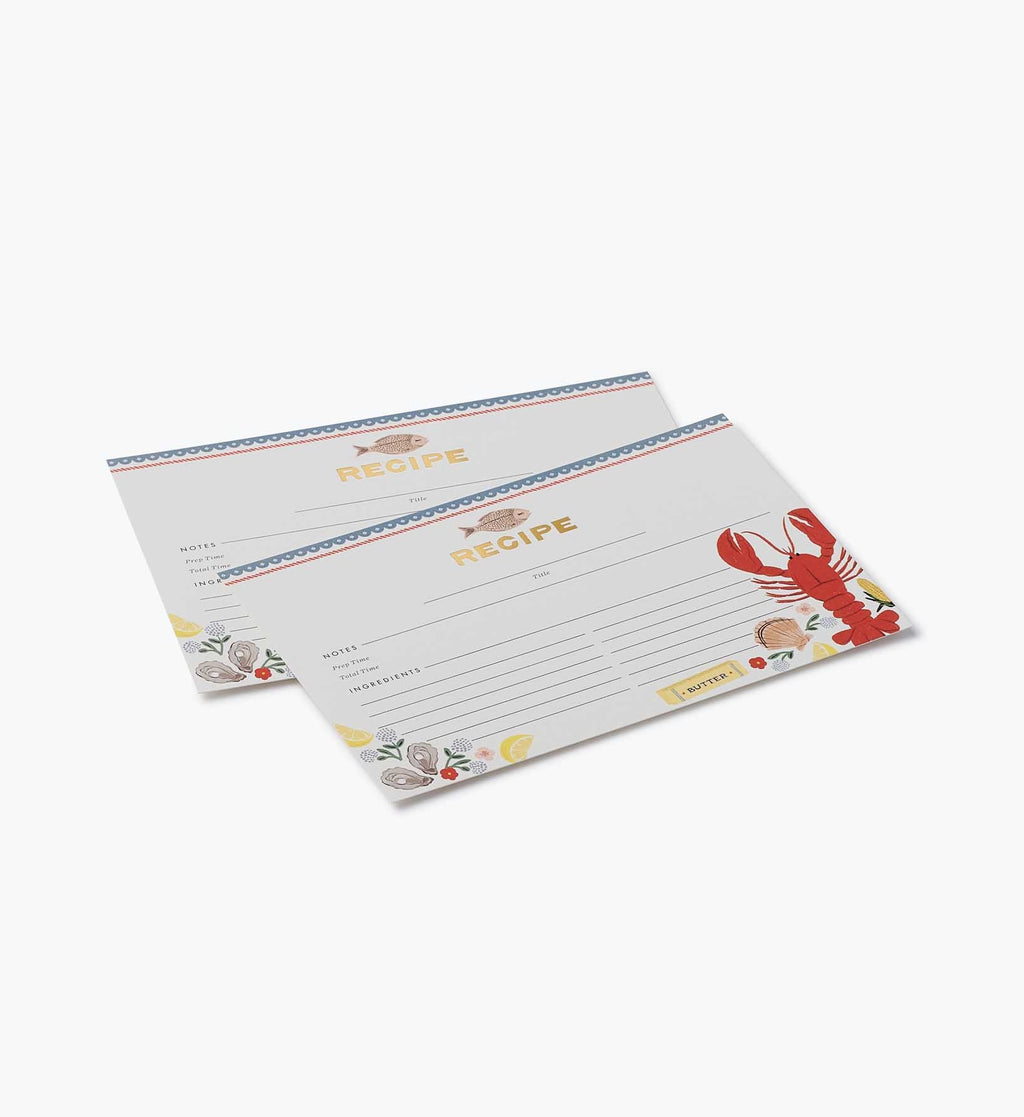 Cloverpaperco™ - Recipe Cards - Seaside