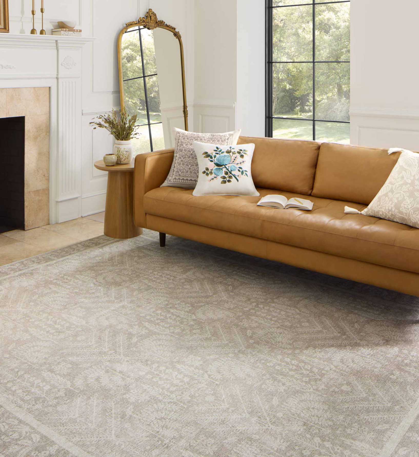 Cloverpaperco™ - Maison Bough Power Loomed Rug - Natural