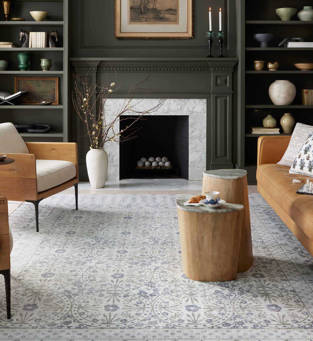 Cloverpaperco™ - Maison Rosette Power Loomed Rug - Ivory