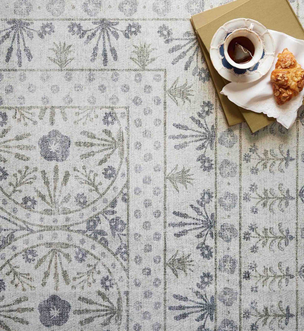 Cloverpaperco™ - Maison Rosette Power Loomed Rug - Ivory