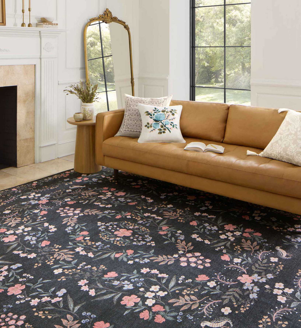 Cloverpaperco™ - Maison Tuileries Power Loomed Rug - Black