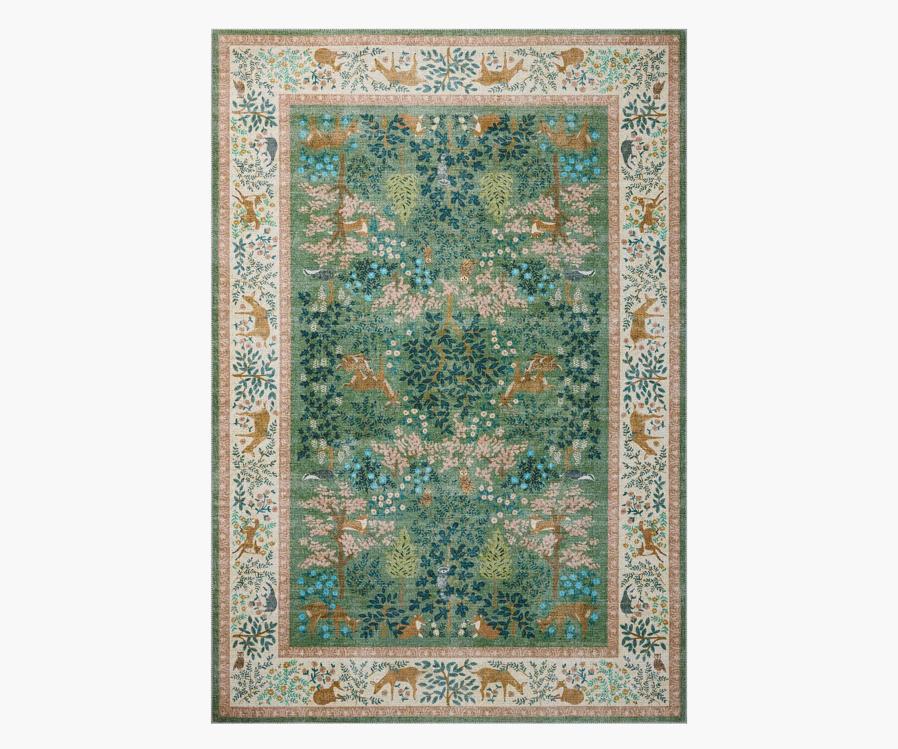 Cloverpaperco™ - Canopy Woodland Printed Rug - Sage