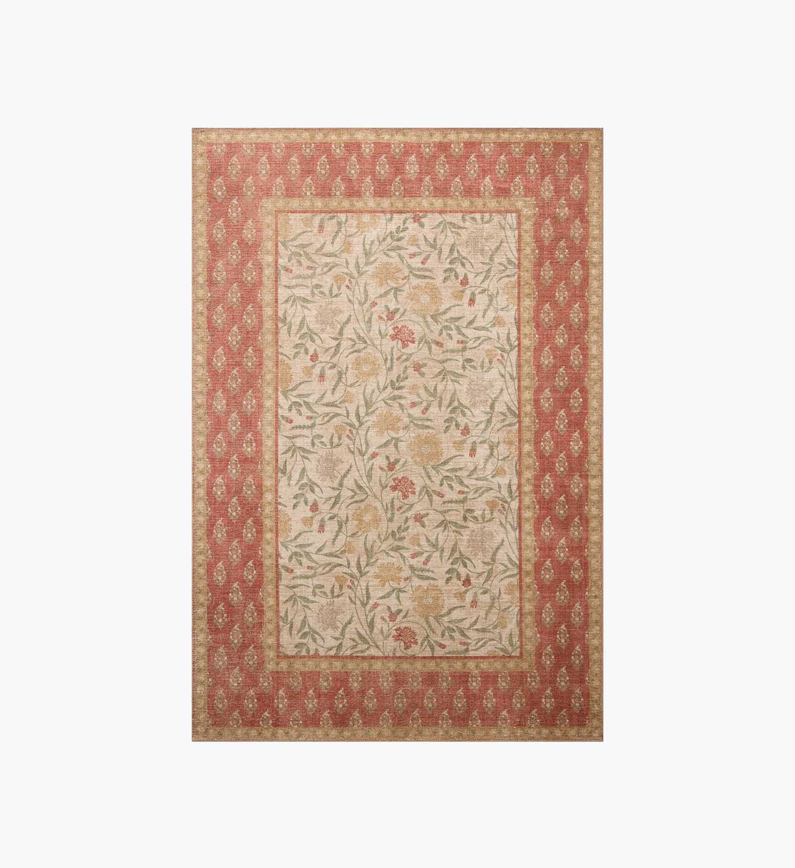 Cloverpaperco™ - Edinburgh Aster Power Loomed Rug - Ivory & Spice