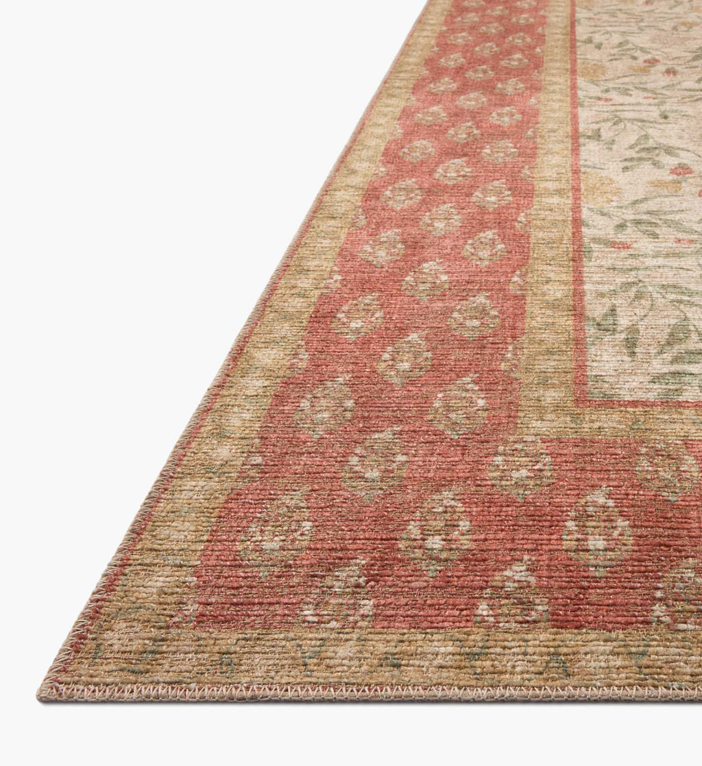 Cloverpaperco™ - Edinburgh Aster Power Loomed Rug - Ivory & Spice