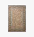 Cloverpaperco™ - Edinburgh Aster Power Loomed Rug - Sand & Green