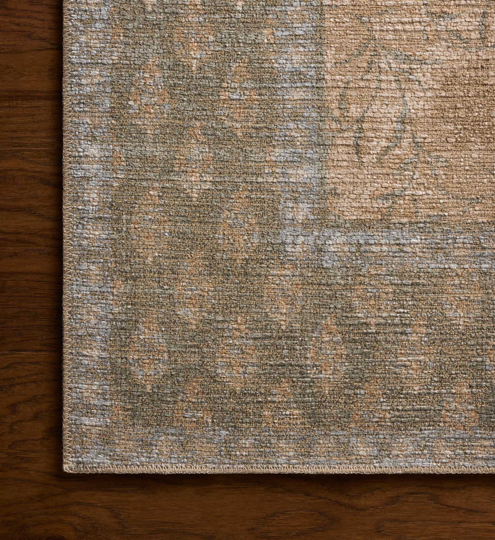 Cloverpaperco™ - Edinburgh Aster Power Loomed Rug - Sand & Green