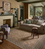 Cloverpaperco™ - Edinburgh Aster Power Loomed Rug - Sand & Green