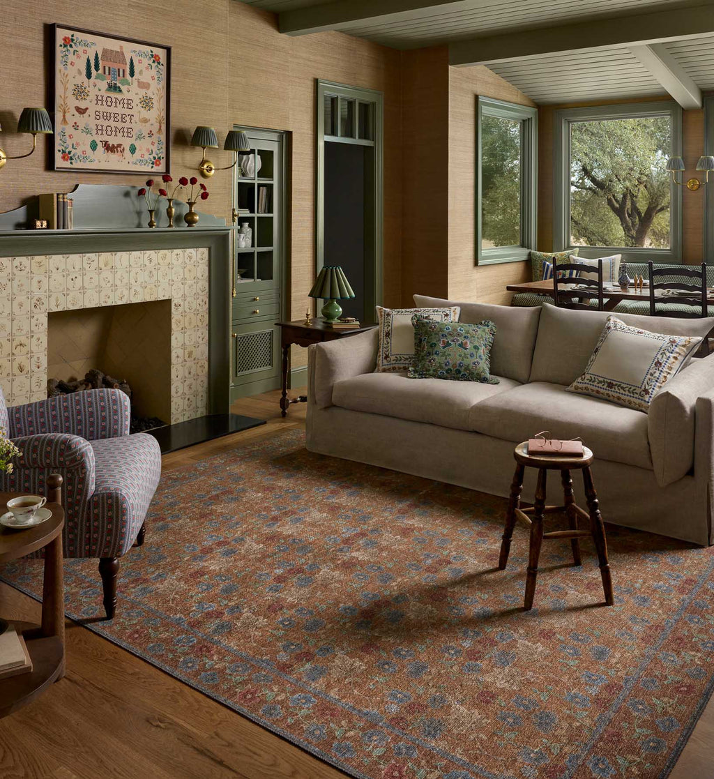 Cloverpaperco™ - Edinburgh Maple Power Loomed Rug - Cinnamon
