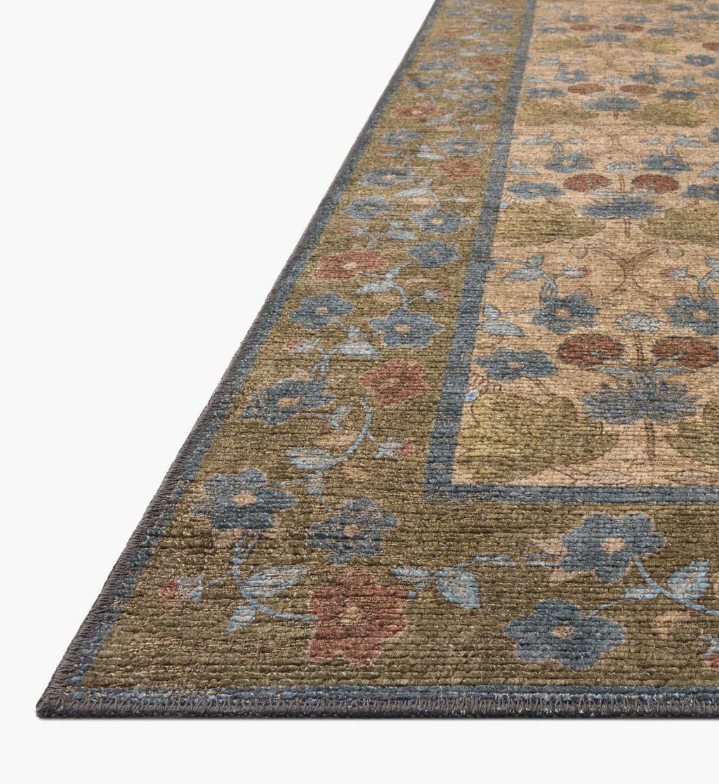 Cloverpaperco™ - Edinburgh Maple Power Loomed Rug - Tan & Olive