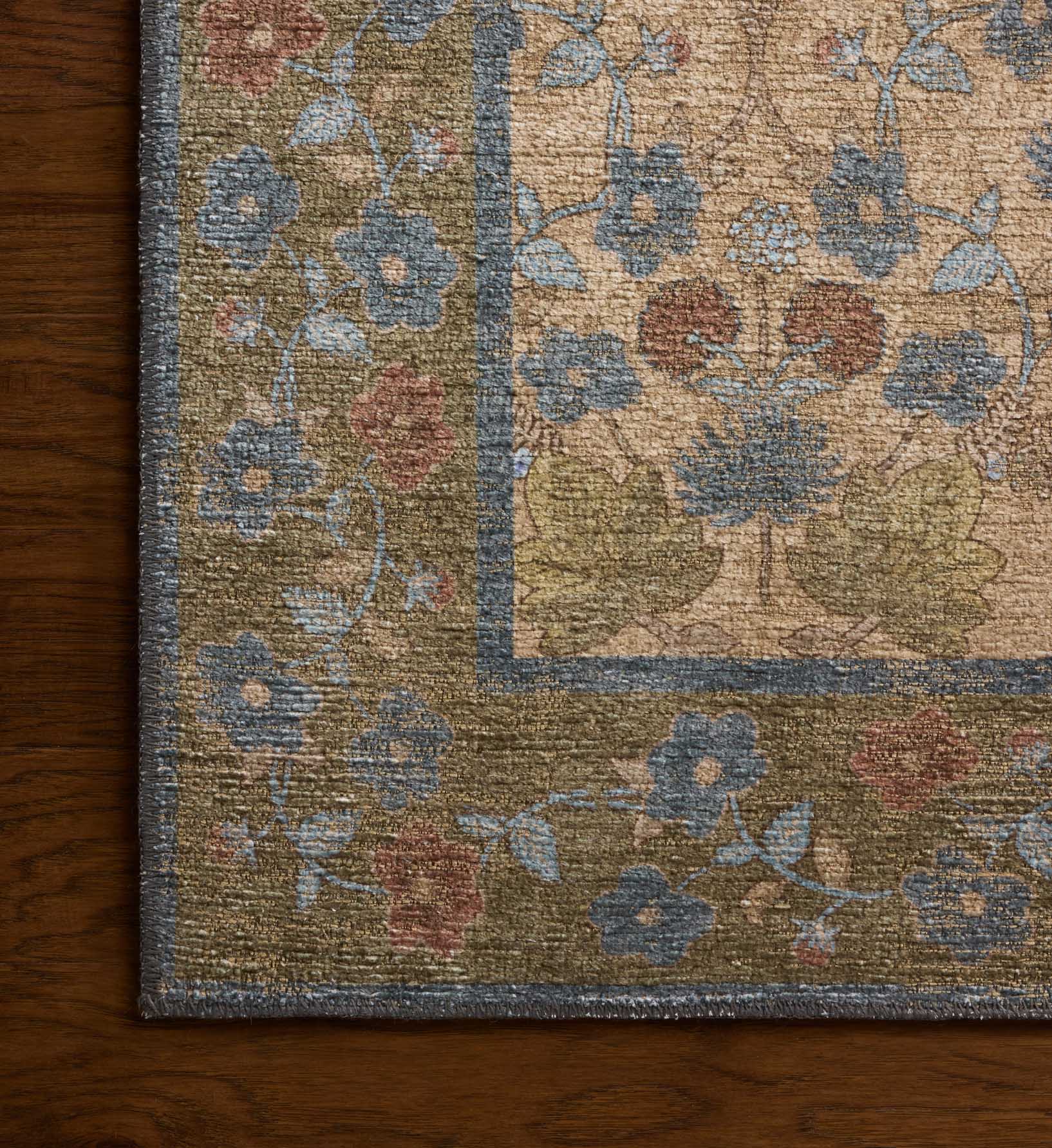 Cloverpaperco™ - Edinburgh Maple Power Loomed Rug - Tan & Olive