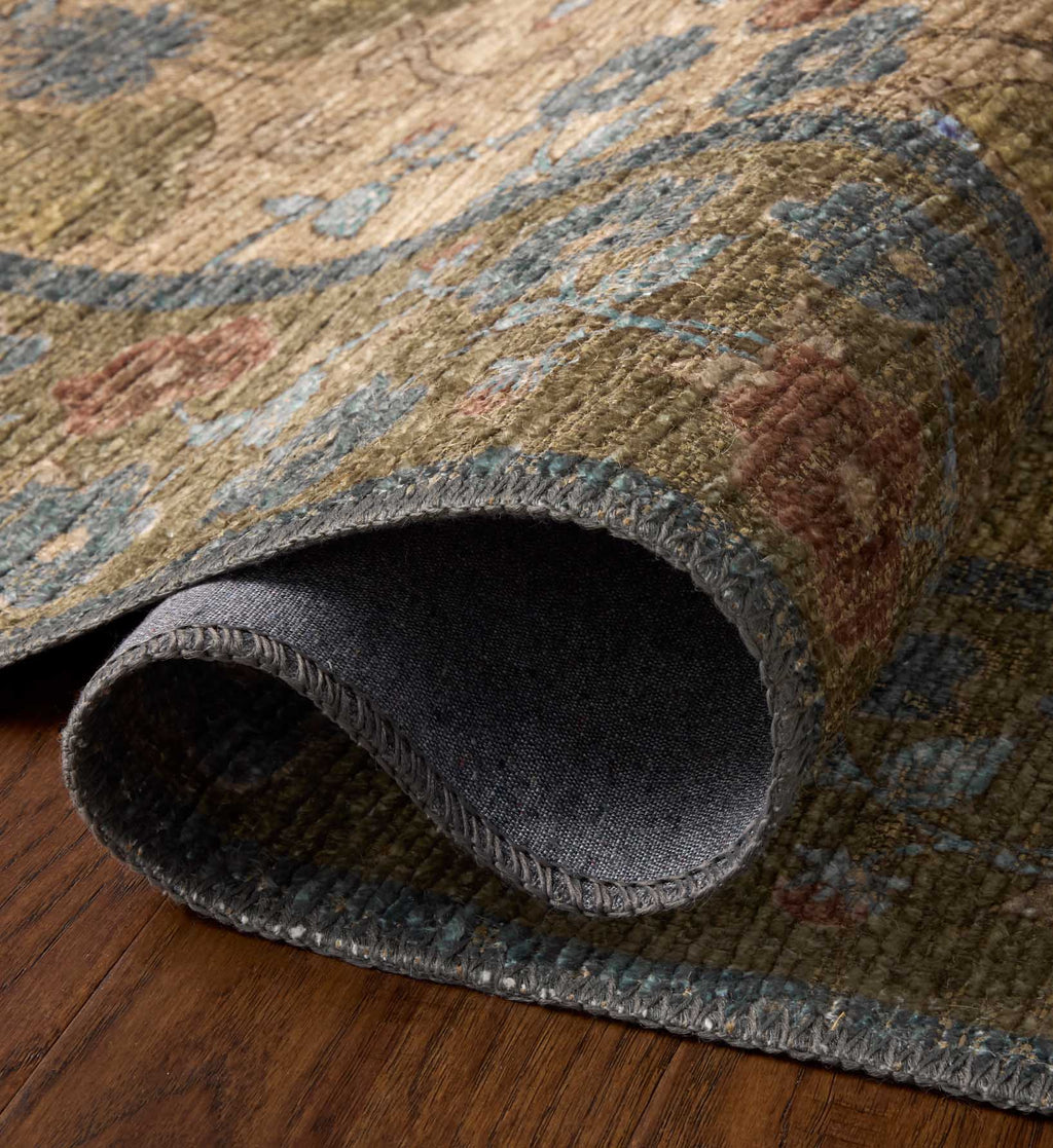 Cloverpaperco™ - Edinburgh Maple Power Loomed Rug - Tan & Olive
