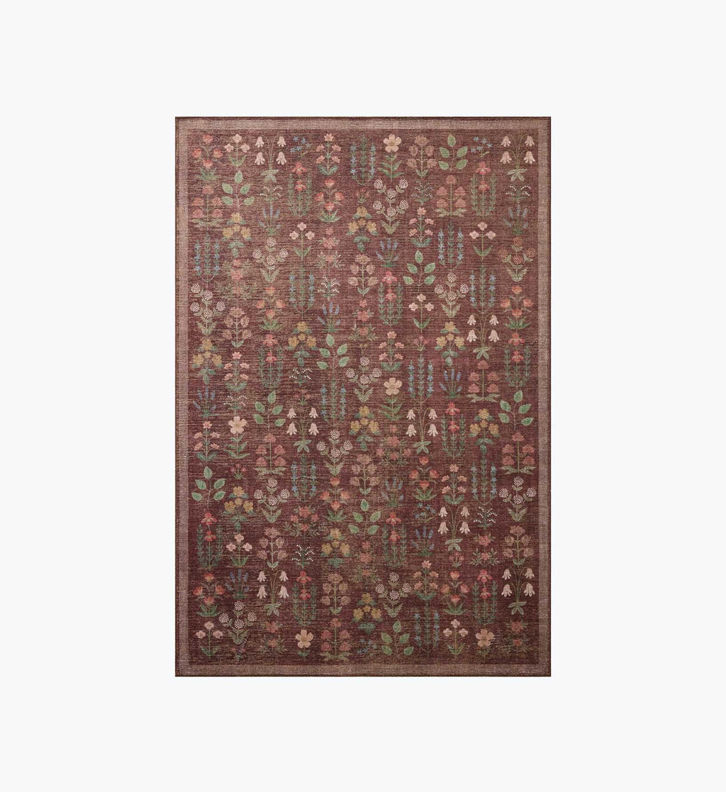 Cloverpaperco™ - Edinburgh Campbell Power Loomed Rug - Merlot