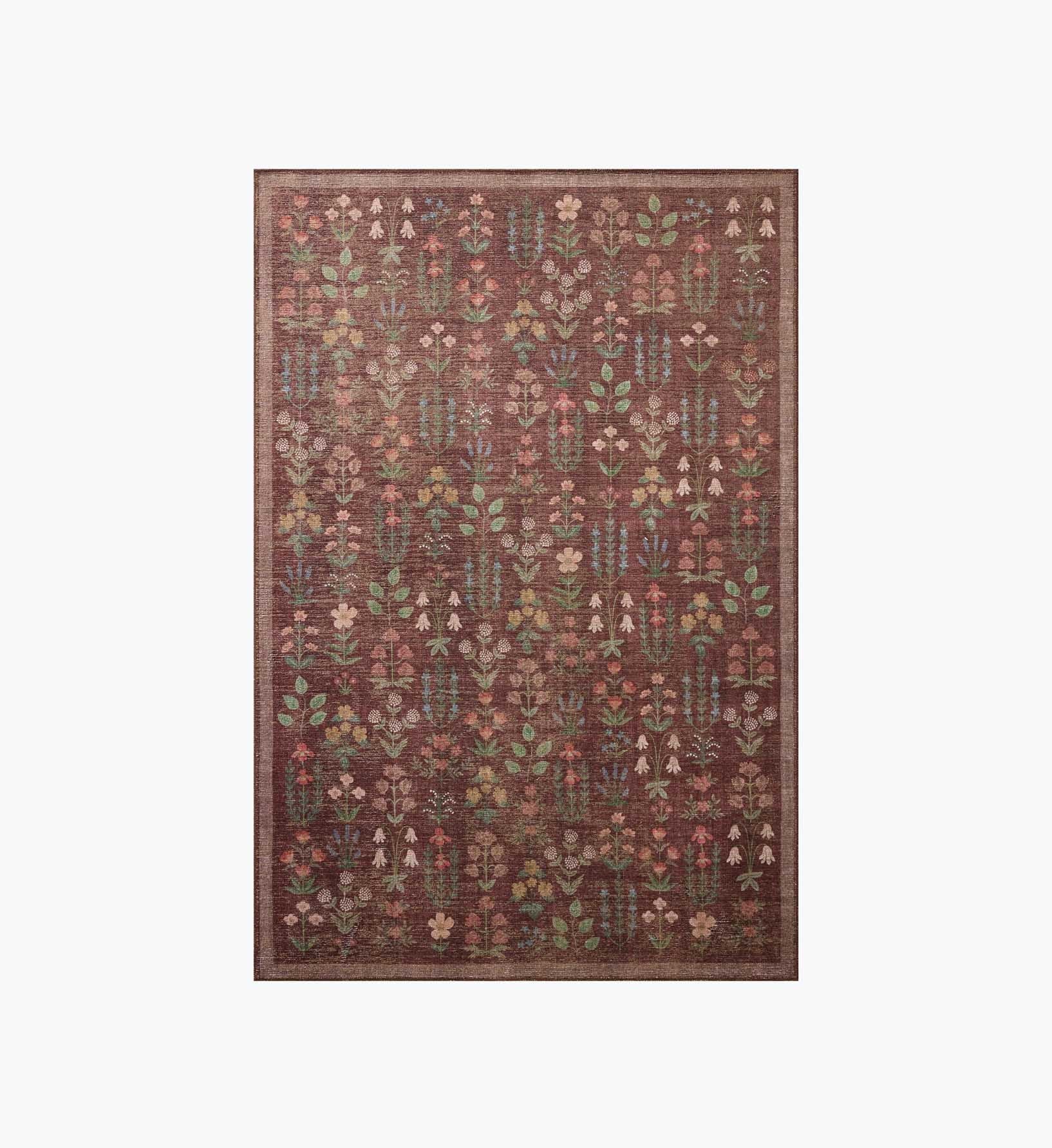 Cloverpaperco™ - Edinburgh Campbell Power Loomed Rug - Merlot