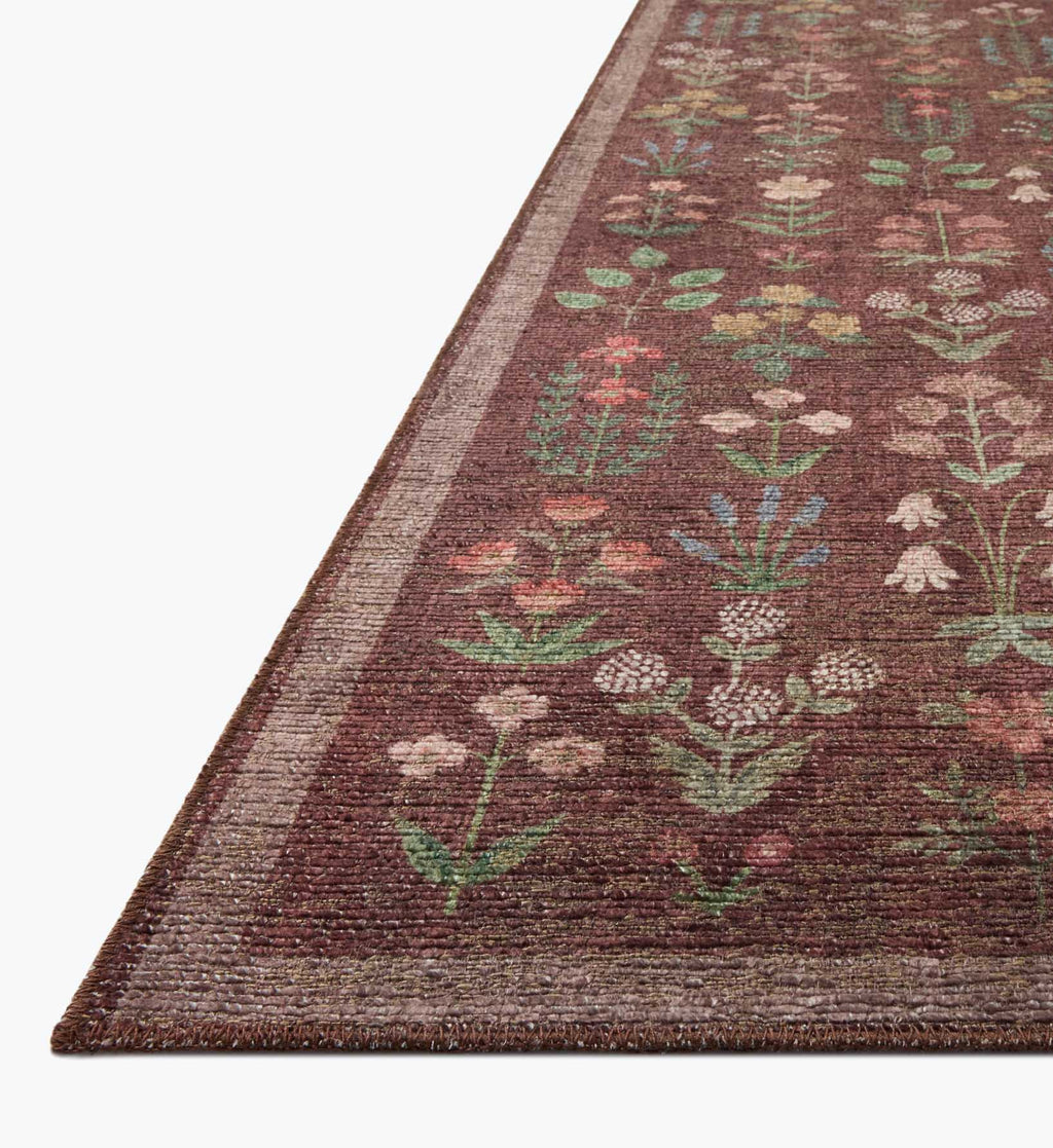 Cloverpaperco™ - Edinburgh Campbell Power Loomed Rug - Merlot