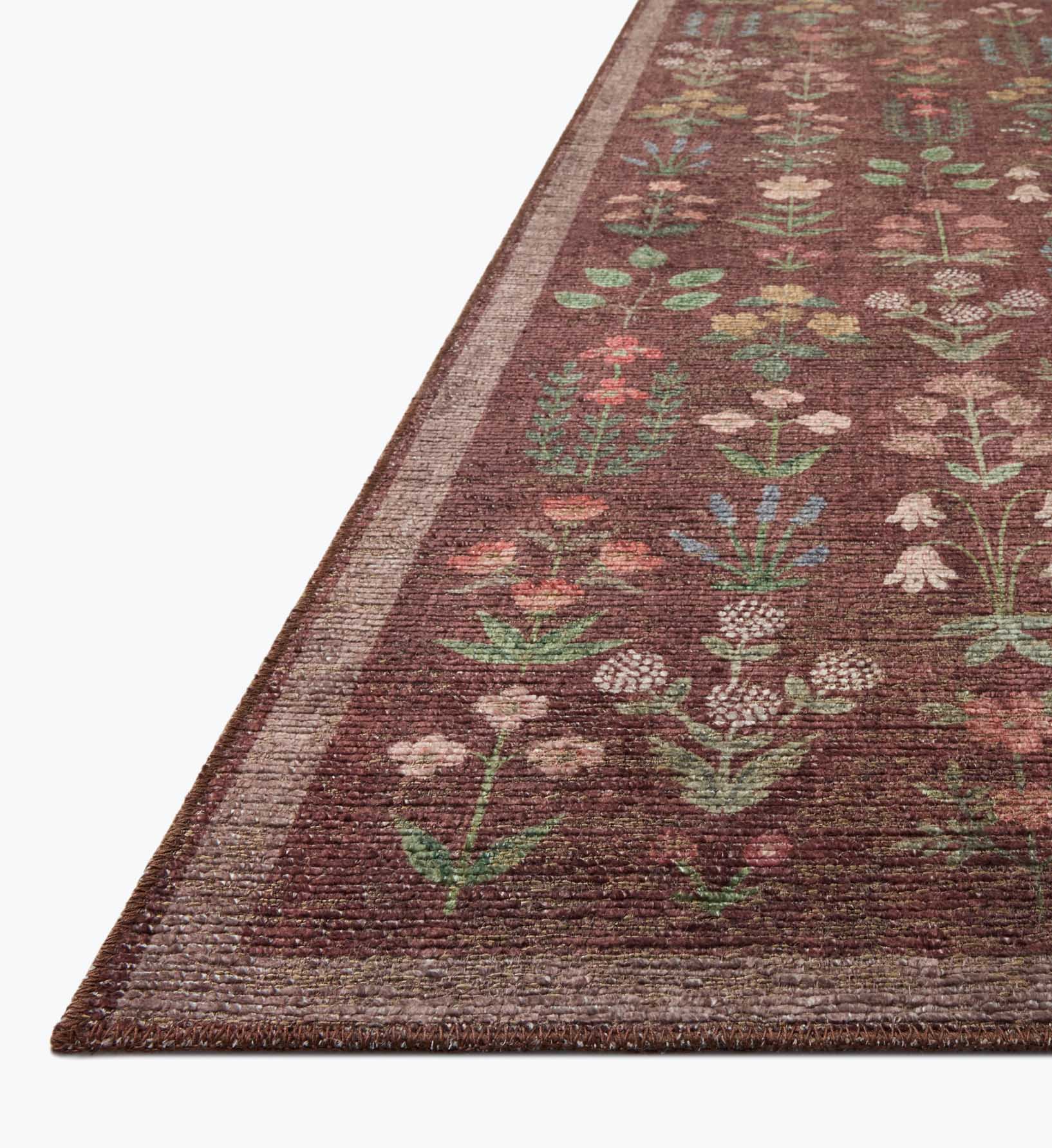 Cloverpaperco™ - Edinburgh Campbell Power Loomed Rug - Merlot