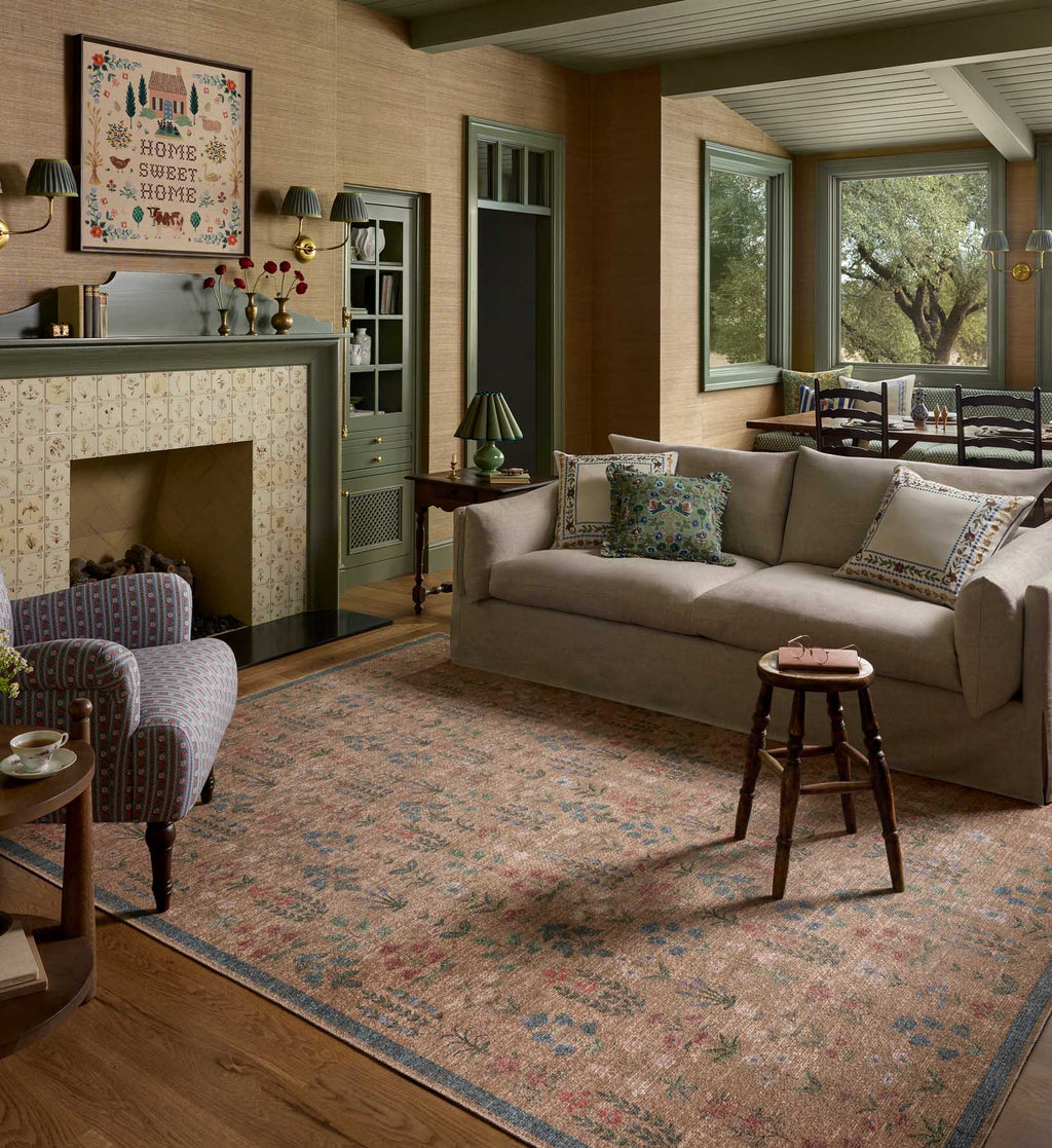 Cloverpaperco™ - Edinburgh Campbell Power Loomed Rug - Wheat