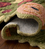 Cloverpaperco™ - Edith Wool Hooked Rug - Green