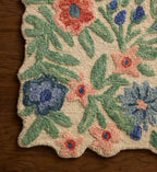 Cloverpaperco™ - Edith Wool Hooked Rug - Ivory