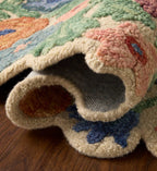 Cloverpaperco™ - Edith Wool Hooked Rug - Ivory