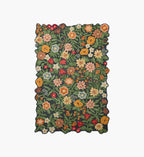 Cloverpaperco™ - Edith Wool Hooked Rug - Navy