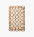 Cloverpaperco™ - Lisette Wool Hooked Rug - Ivory & Natural