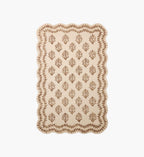 Cloverpaperco™ - Lisette Wool Hooked Rug - Ivory & Natural