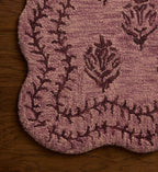 Cloverpaperco™ - Lisette Wool Hooked Rug - Plum