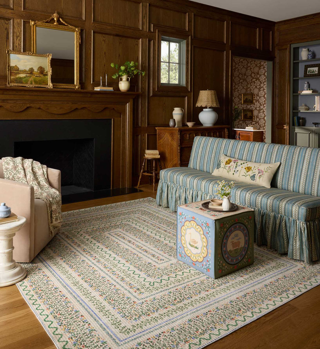 Cloverpaperco™ - Orchard Wildwood Vines Washable Rug - Ivory