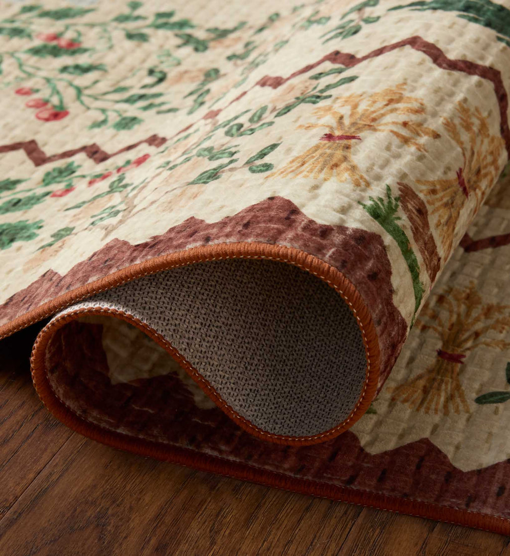Cloverpaperco™ - Orchard Country Farm Washable Rug - Ivory