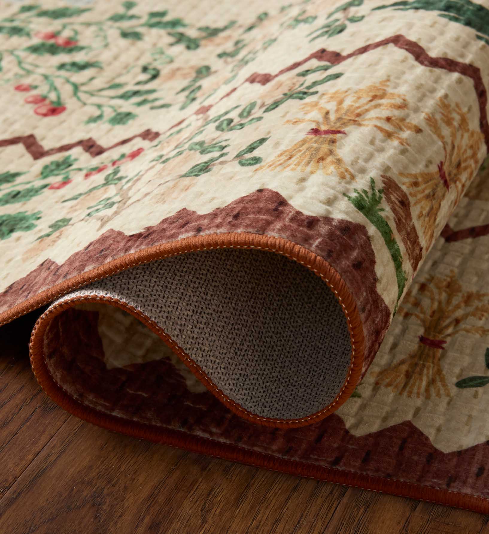 Cloverpaperco™ - Orchard Country Farm Washable Rug - Ivory