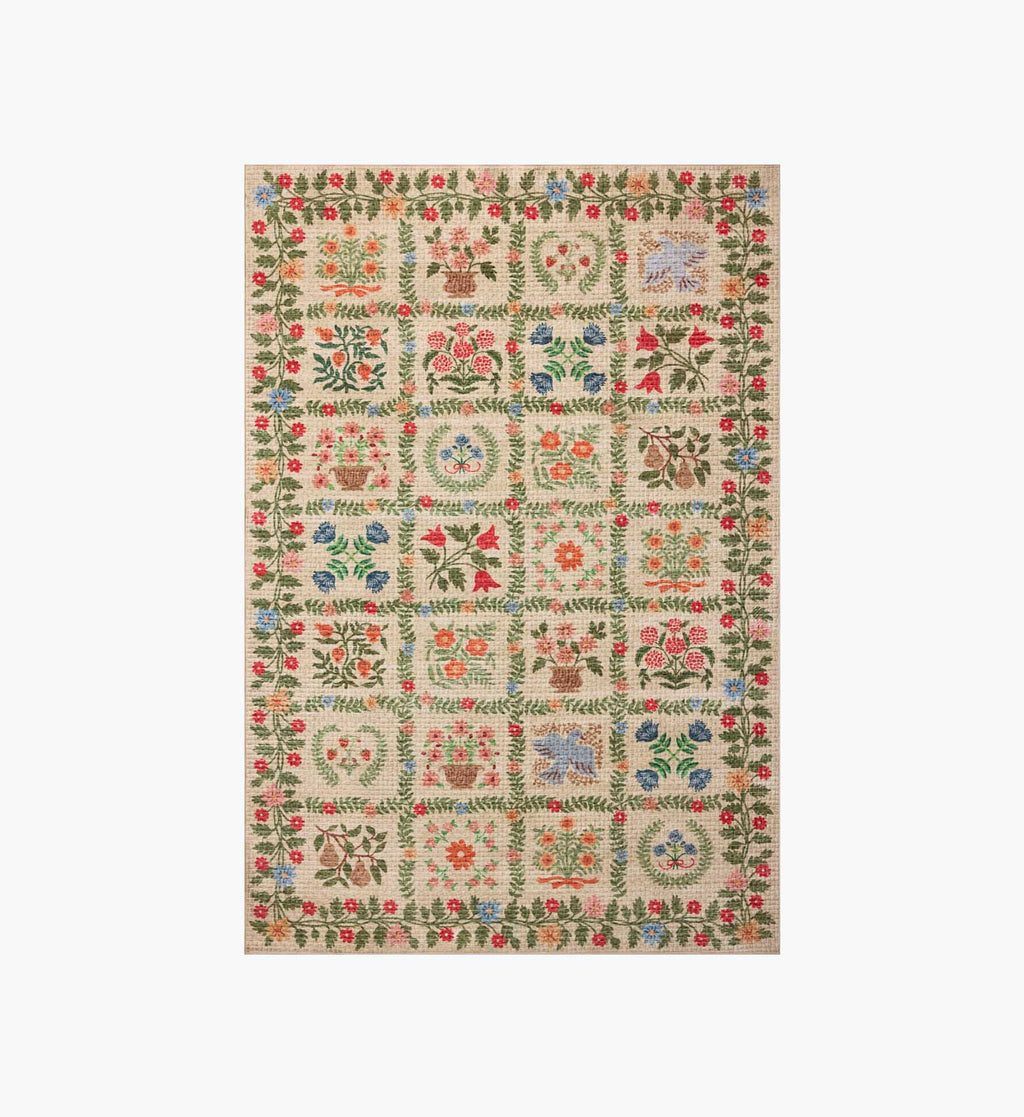 Cloverpaperco™ - Orchard Helena Washable Rug - Beige