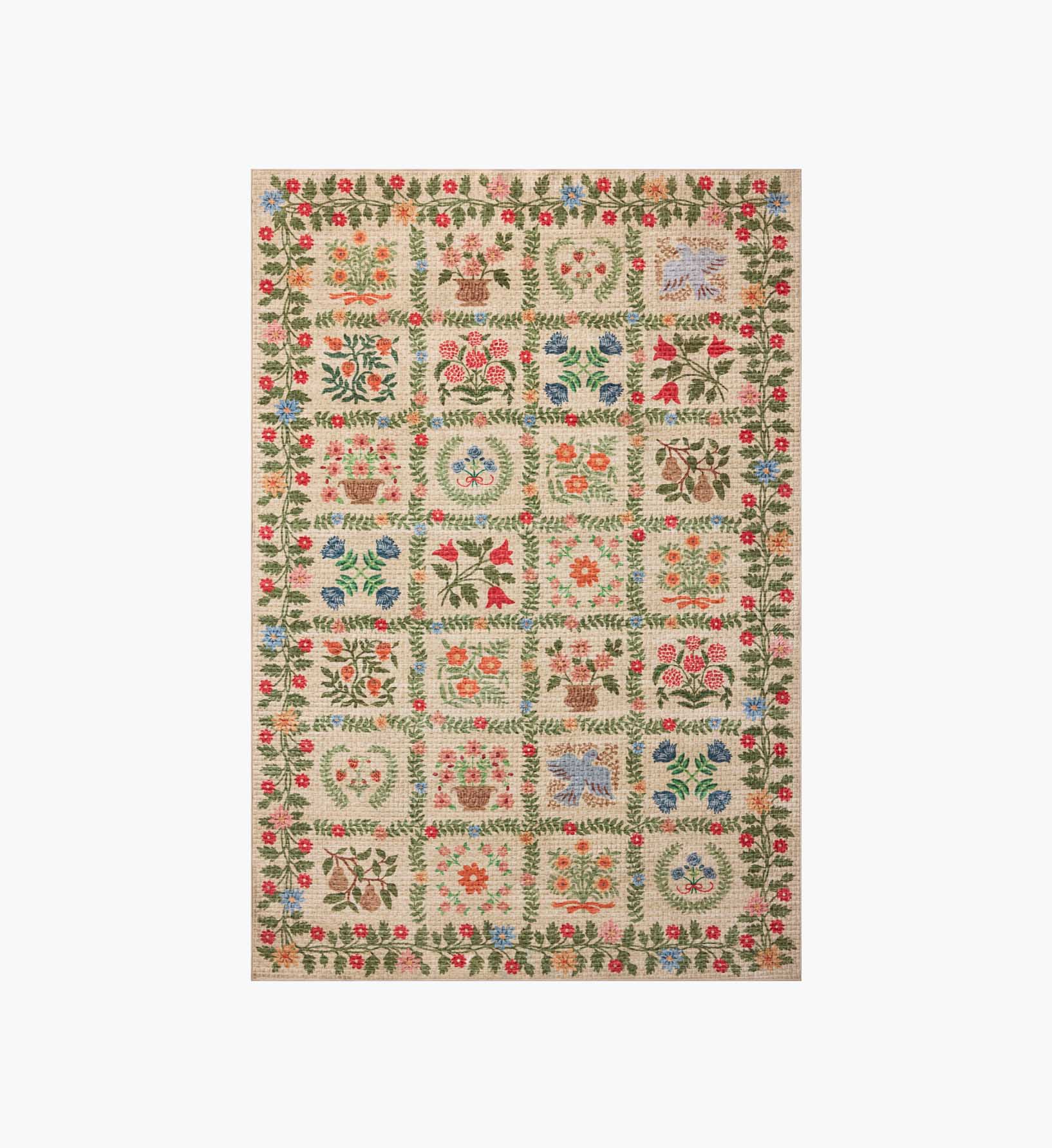 Cloverpaperco™ - Orchard Helena Washable Rug - Beige