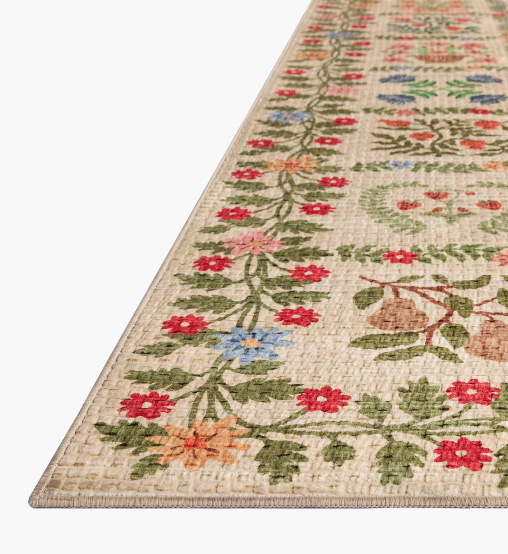 Cloverpaperco™ - Orchard Helena Washable Rug - Beige