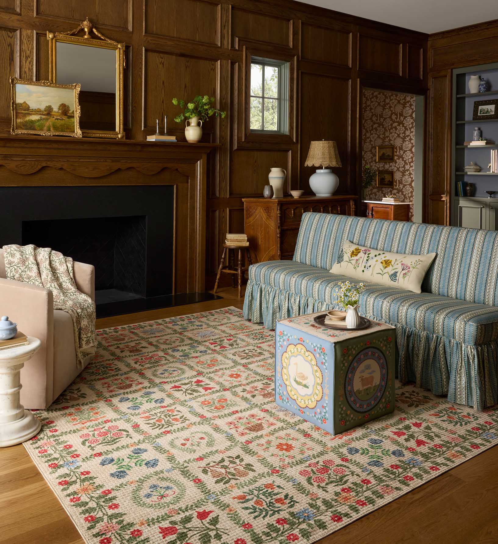 Cloverpaperco™ - Orchard Helena Washable Rug - Beige