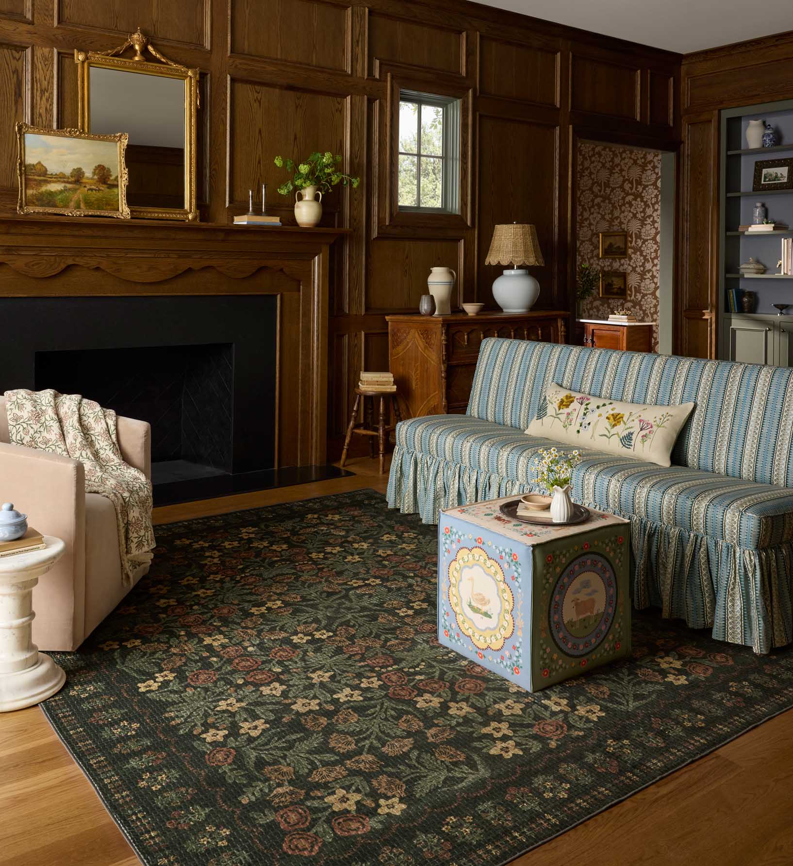 Cloverpaperco™ - Orchard Charlotte Washable Rug - Forest