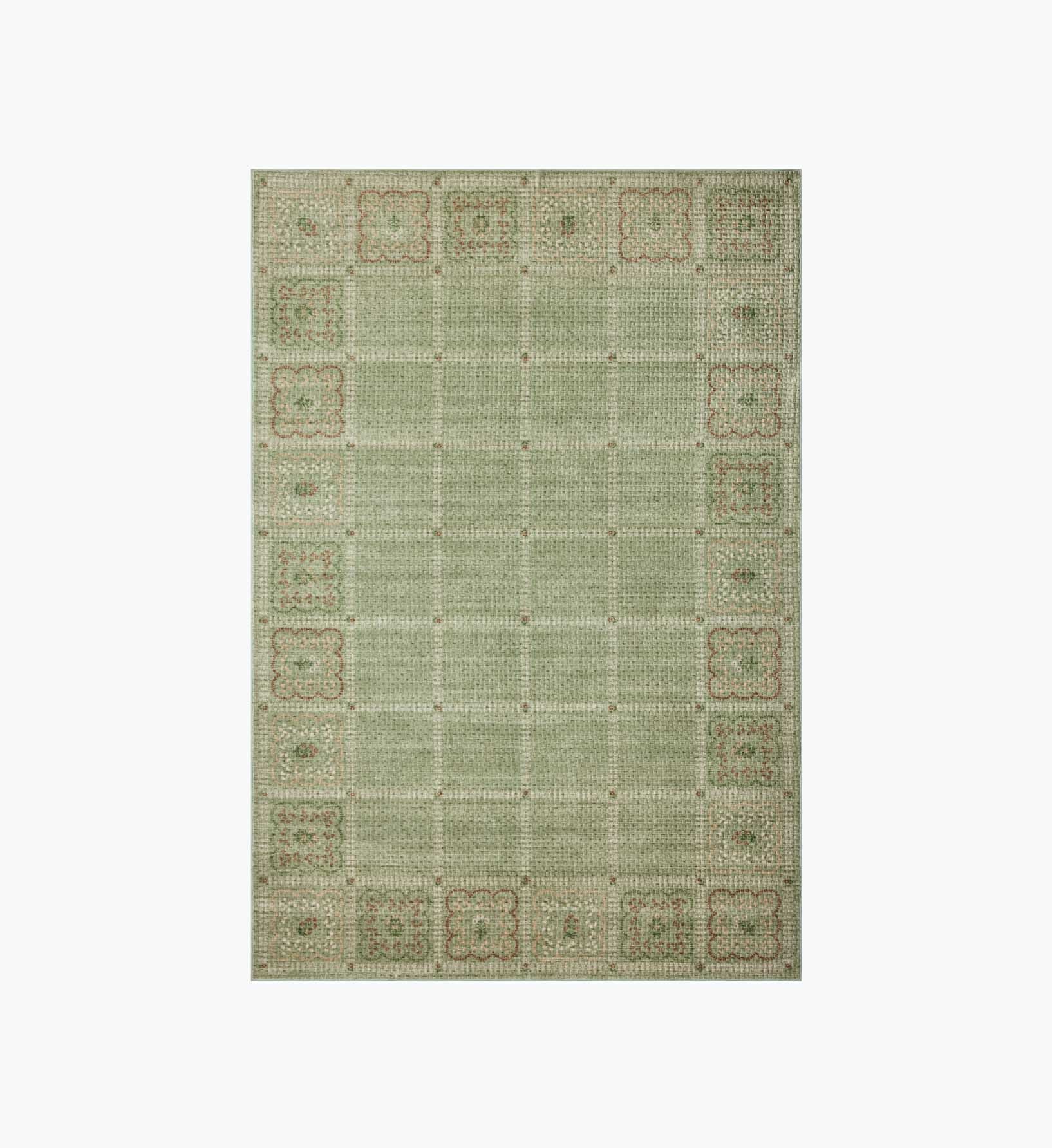 Cloverpaperco™ - Orchard Lottie Washable Rug - Green