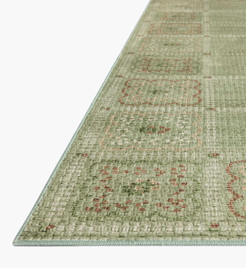 Cloverpaperco™ - Orchard Lottie Washable Rug - Green