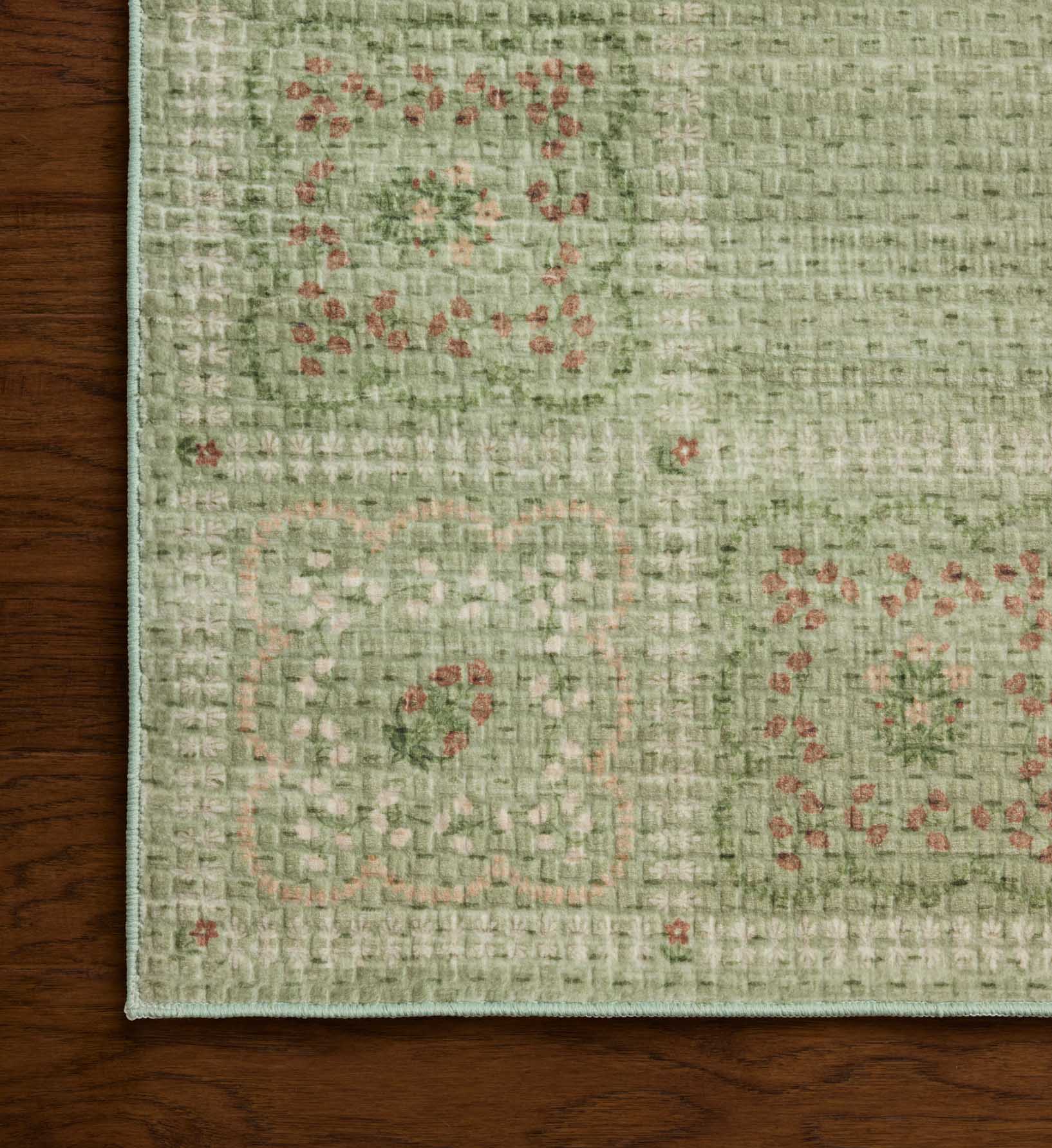 Cloverpaperco™ - Orchard Lottie Washable Rug - Green