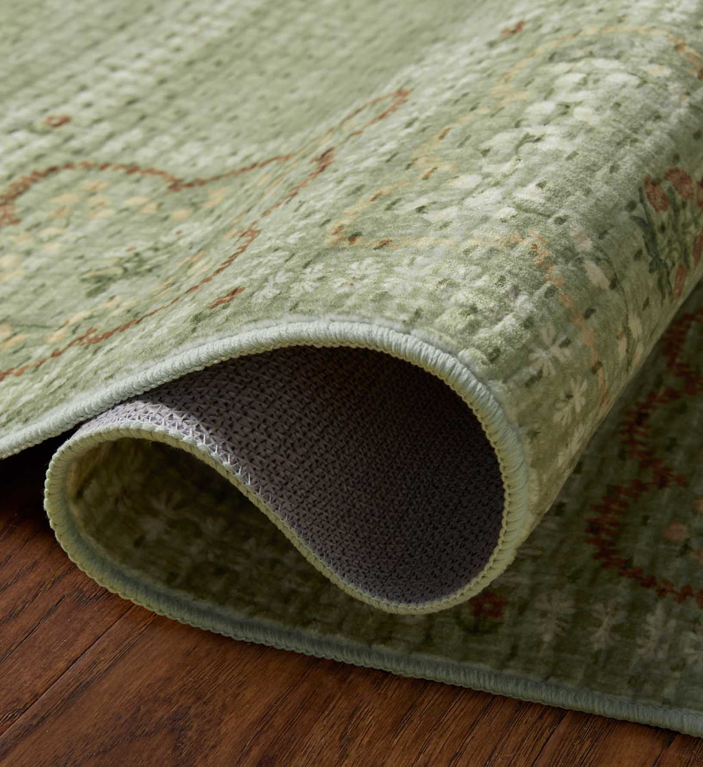 Cloverpaperco™ - Orchard Lottie Washable Rug - Green