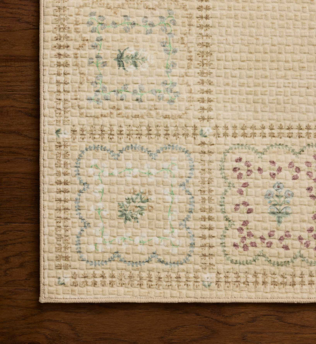 Cloverpaperco™ - Orchard Lottie Washable Rug - Natural