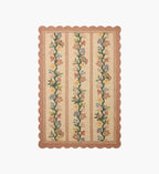Cloverpaperco™ - Thistle Wool Hooked Rug - Blush